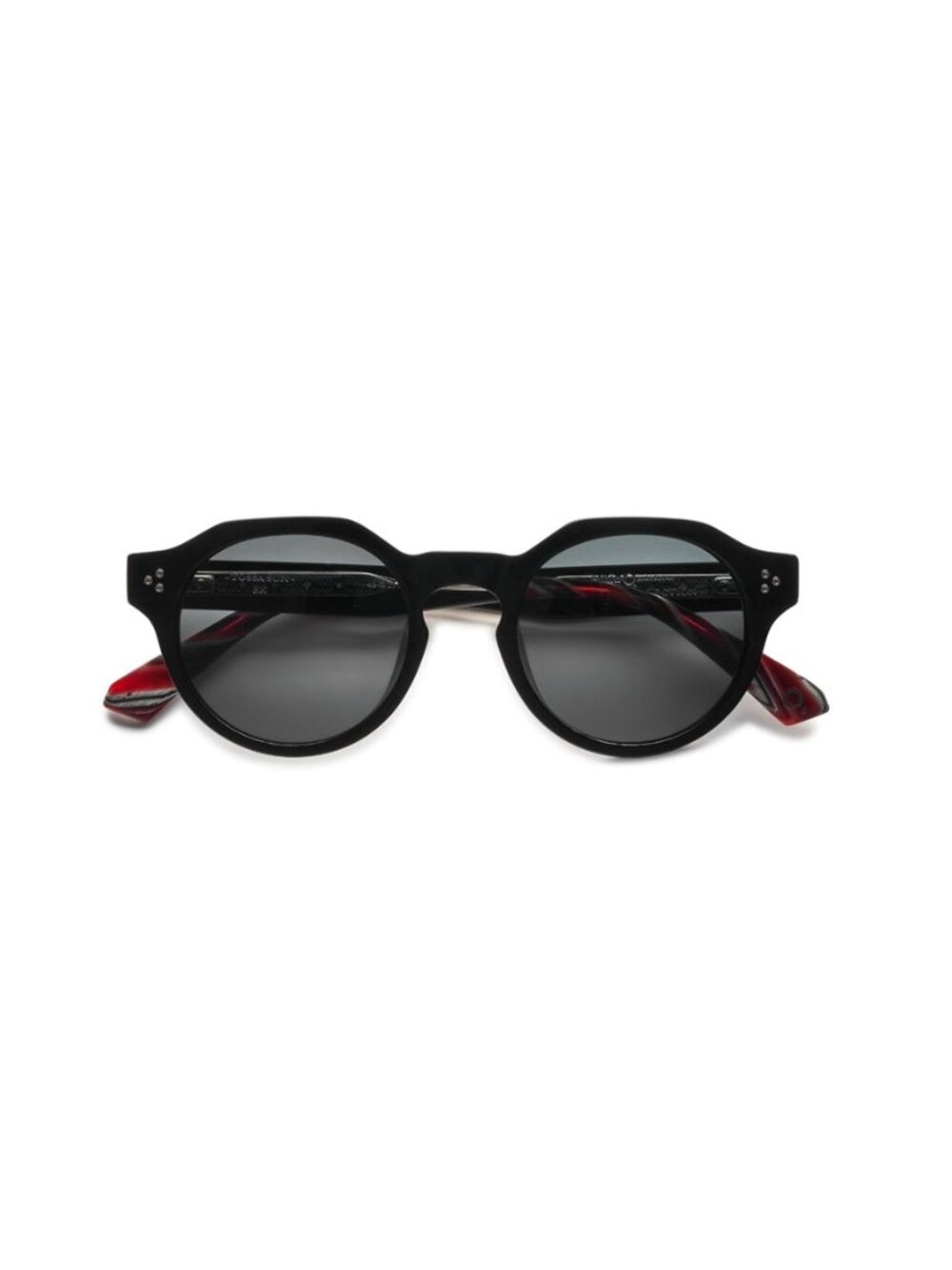 New Etnia Barcelona Unisex Sunglasses Black Round Transparent Lens Acetate Frame